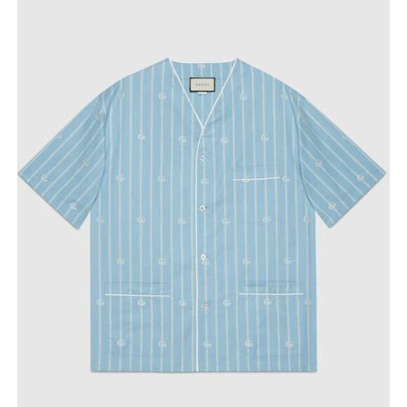 NWT Gucci GG stripe shirt size 52 - Picture 1 of 16